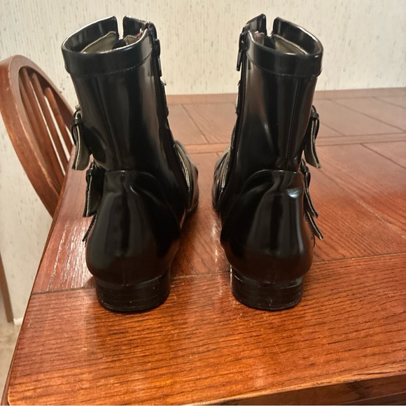 Demonia Brogue 06 Ankle Boot Men’s 12 Unisex Black Nappa Faux Leather Skulls - Picture 8 of 15